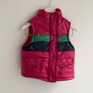US POLO Puffer Sweater Vest 12 Months